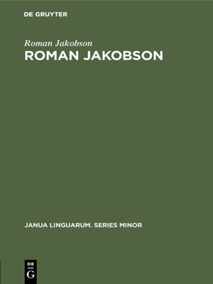 cover image of Roman Jakobson